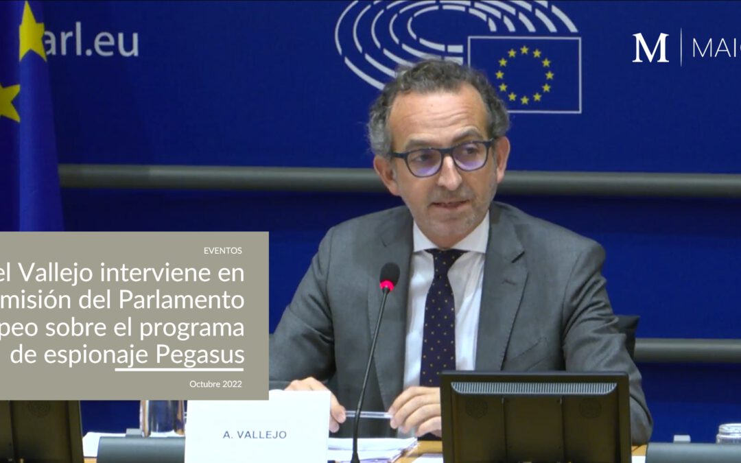 Ángel Vallejo interviene en la Comisión del Parlamento Europeo sobre el programa de espionaje Pegasus