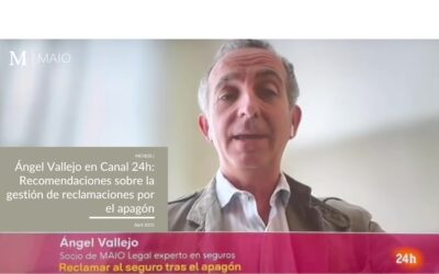 Ángel Vallejo da recomendaciones prácticas en Canal 24 horas sobre la gestión de reclamaciones por el apagón