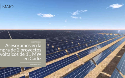 Asesoramos en la compra de 2 proyectos fotovoltaicos de 11 MW en Cádiz