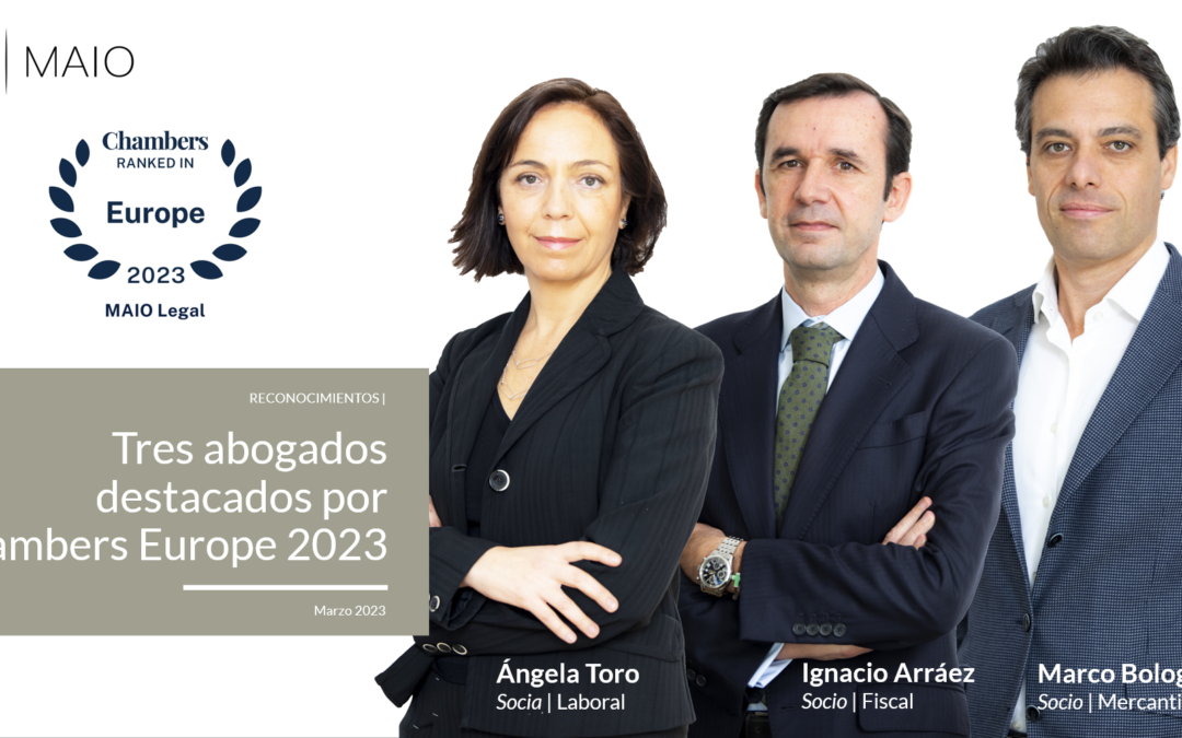 Chambers Europe 2023 destaca a tres abogados de la firma