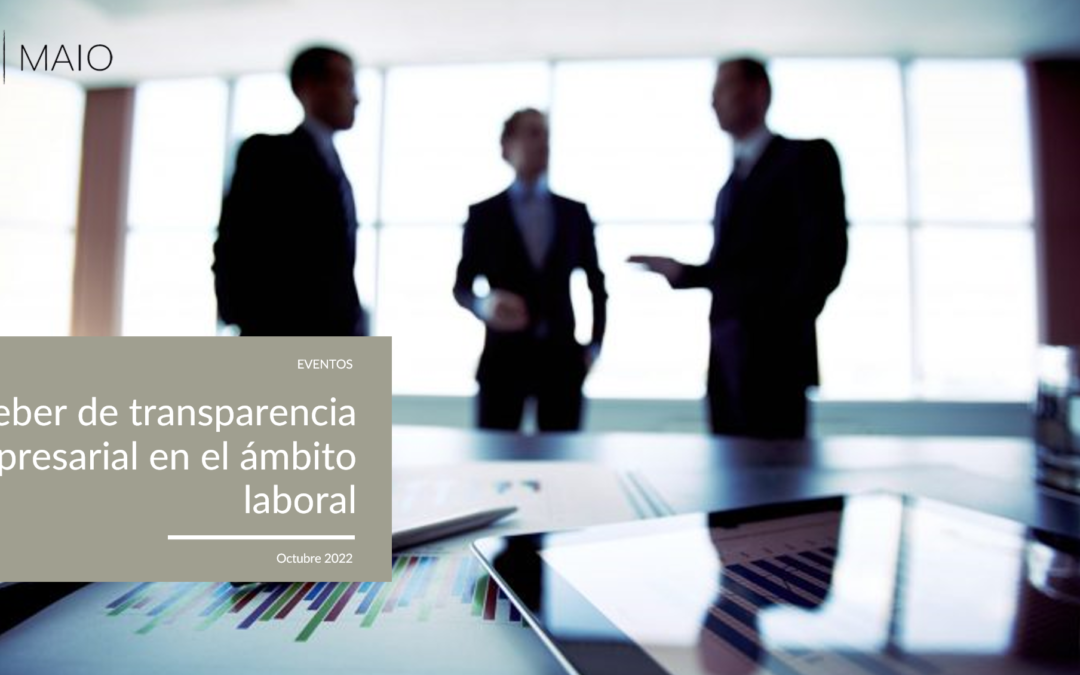 Webinar sobre el deber de transparencia empresarial en el ámbito laboral