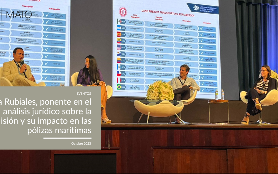 Julia Rubiales, ponente en el análisis jurídico sobre la colisión y su impacto en las pólizas marítimas
