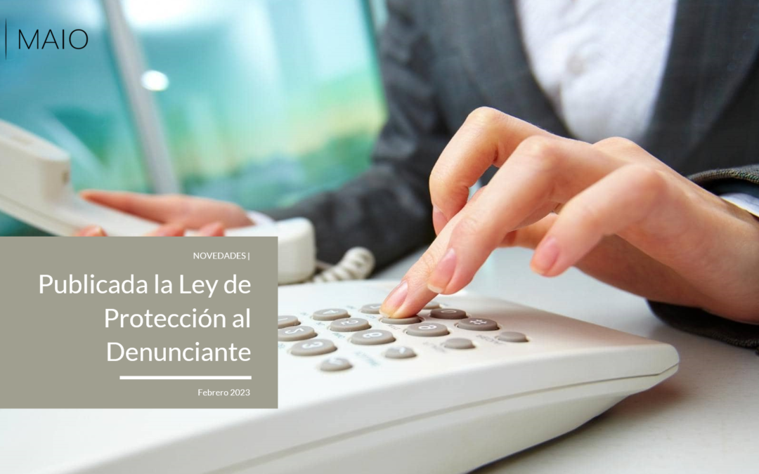 Publicada la Ley de protección al denunciante