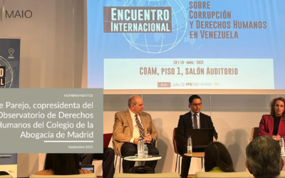 Maite Parejo, nombrada copresidenta del Observatorio de Derechos Humanos del ICAM