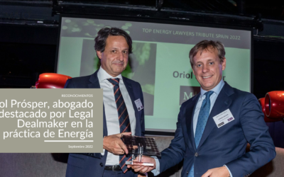 Oriol Prósper, abogado destacado en la práctica de Energía por Legal Dealmaker